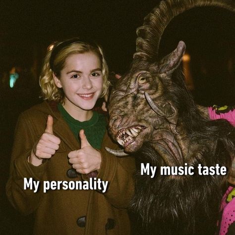 My personality. My music taste Sabrina Cast, Metal Meme, Sabrina Witch, Series Netflix, Kiernan Shipka, Sabrina Spellman, The White Stripes, 웃긴 사진, Mötley Crüe