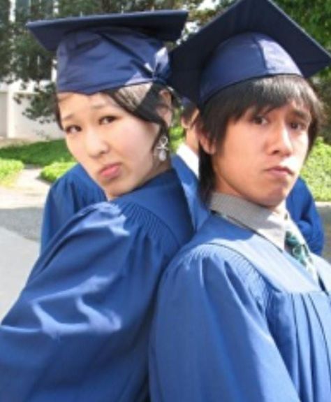 Elisa Lam with a friend in her graduation Elisa Lam, Academic Dress