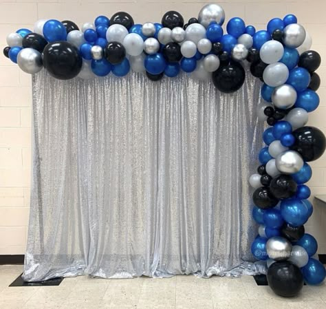 Police Party Backdrop, Police Balloon Arch, Police Graduation Party Ideas, Police Party Balloons, Police Decorations, Police Theme Party, Pink Birthday Decorations, Police Birthday Party, 25th Wedding Anniversary Party