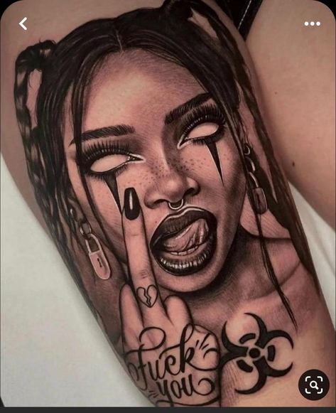 Sarah Tattoo, Gotik Tattoo, Koi Tattoo Sleeve, Leg Sleeve Tattoos, Leg Tattoo Ideas, Chicanas Tattoo, Chicano Tattoos Sleeve, Pop Art Tattoos, Crazy Tattoos