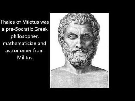 Thales of Miletus is famous for much more then his math but we will focus on that, he is known for discovering how to use geometry to measure the distance to ship at sea and the heights of pyramids. He is also known for Thales Theorem, which consisted of five theorems of geometry. From this he is the father of geometry of lines, creator of abstract geometry. Thales Theorem, Ship At Sea, Greek Philosophers, Math Strategies, The Heights, Influential People, Important People, Calculus, Philosophers