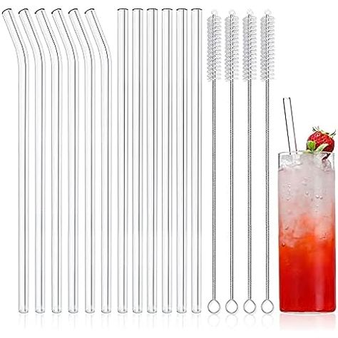 Mason Jar Cups, Reusable Drinking Straw, Smoothie Straw, Drinking Straw, Drink Straw, Biodegradable Plastic, Frozen Drinks, Glass Straws, Milkshakes