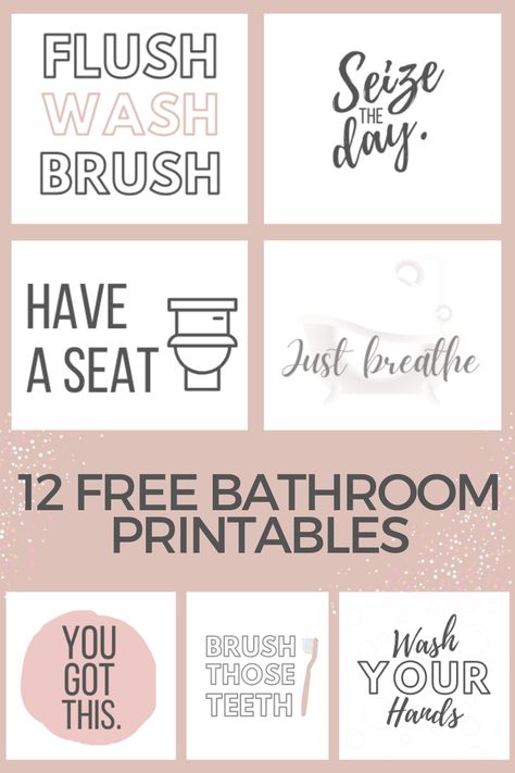 free printable bathroom decor Bathroom Signs Printable Free Prints, Free Bathroom Printables, Bathroom Rules Printable, Bathroom Printables Free, Printable Signs Free, Bathroom Wall Art Printables, Bathroom Quotes Funny, Free Printable Quotes, Svg Art