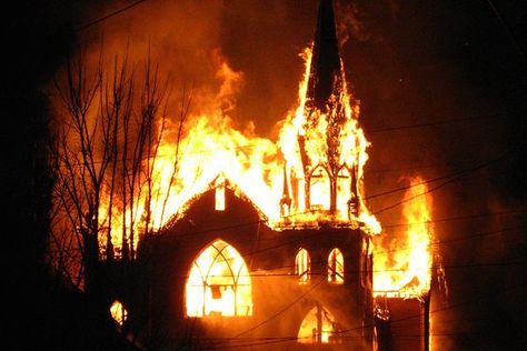 Church On Fire, Carpathian Forest, American Horror Story, On Fire, Catholic Church, Dark Aesthetic, In The Dark, Black Metal, Eiffel Tower