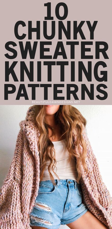 Blanket Sweater Knit Pattern, Knitting Sweaters For Women Patterns, Jumbo Yarn Sweater Pattern, How To Knit A Chunky Sweater, Free Chunky Knit Sweater Pattern, Super Chunky Knit Sweater Pattern, Knitting Chunky Sweater, Chunky Knit Cardigan Oversized, Super Chunky Knit Cardigan Pattern