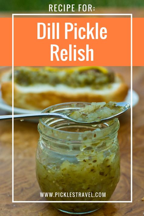 Relish For Canning, Dill Relish Canning Recipe, Dill Pickle Relish Recipe, Cucumber Relish Recipes, Pickle Relish Recipe, Dill Relish, Sweet Pickle Relish, Dill Pickle Recipe, Relish Recipe