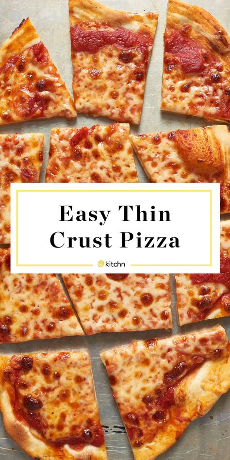 Pizza Dinner Recipes, Thin Crust Pizza Dough Recipe, Pizza Naan, Thin Crust Pizza Dough, Resep Pizza, Makanan Italia, Crispy Pizza, Pizza Dinner, Best Pizza Dough