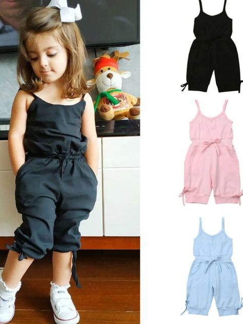 Baby Jumpsuit Girl, Jumpsuit Outfit For Kids, Toddler Summer Outfits Girl, Girls Spring Outfits Kids, Jumpsuits For Kids, Kids Summer Outfits, Kids Summer Outfits Girls, Jumpsuit Ideas, Pant Romper Outfit