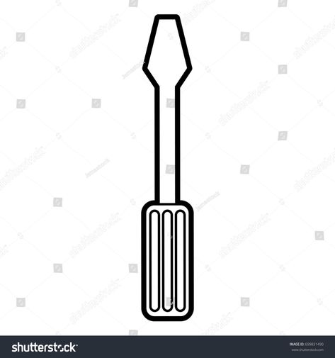 Screwdriver vector illustration #Ad , #sponsored, #Screwdriver#vector#illustration Screwdriver Drawing, Preschool Counting Worksheets, Grease Musical, Preschool Counting, Counting Worksheets, Drawing Easy, Flat Head, Acrylic Paintings, Grease