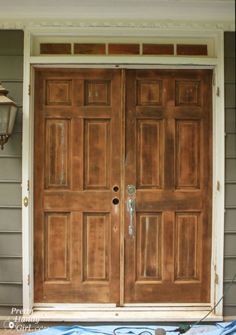 How to Strip Paint Off a Door | Pretty Handy Girl How To Strip Paint, Door Redo, Strip Paint, Cedar Door, Brick Cottage, Stripping Paint, Renovation Tips, Top Diy, Woodworking Magazine