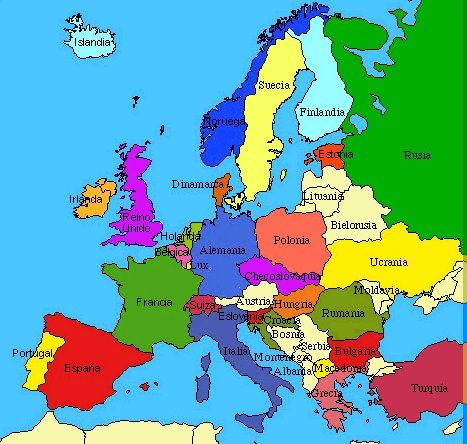 Europa Localización Geográfica Países - Mundo Geografía World Geography Map, Spanish Games, Geography Map, 1 Y 2, World Geography, Europe Map, European Countries, Bratislava, Entertainment Unit