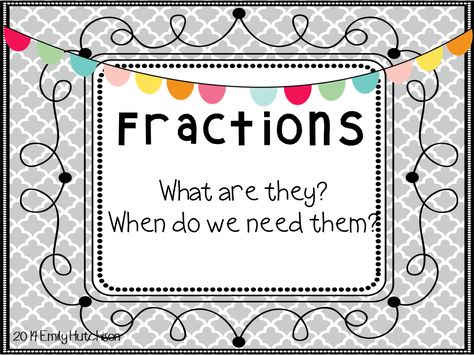 Terrific Powwerpoint to introduce fractions! Fraction Introduction, Introduction To Fractions, Unit Fractions, Math Sheets, Math Madness, Math Place Value, Interactive Whiteboard, Snow Days, Math Fractions