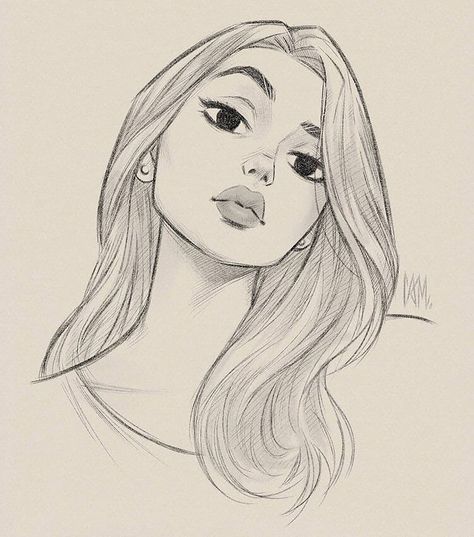 17 Cool Girl Drawing Ideas and References - Beautiful Dawn Designs Cameron Mark, Head Tilt, Pencil Drawing, Drawing Ideas, A Girl, Pencil, Drawings, Hair, Art