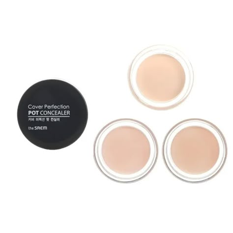 The Saem Pot Concealer, Saem Concelear, Korean Concealer, Pot Concealer, The Saem Cover Perfection, Arnica Montana, Ulzzang Makeup, Creamy Concealer, Teeth Care