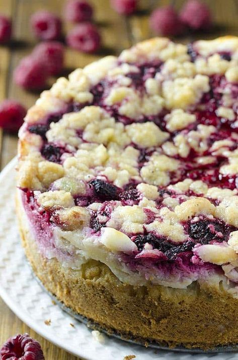 Raspberry Cream Cheese Coffee Cake | Homemade Crumb Cake Recipe Cream Cheese Coffee Cake Recipe, Raspberry Cream Cheese Coffee Cake, Cheese Coffee Cake, Raspberry Cream Cheese, Cream Cheese Coffee Cake, Coffee Cake Recipe, Raspberry Cream, Pound Cakes, Coffee Cakes