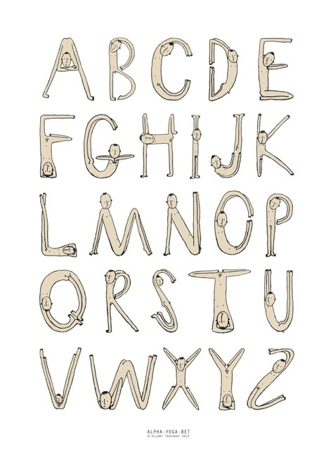 Yoga Font, Human Alphabet, Drawing Superheroes, Gcse Art Sketchbook, Iphone Wallpaper Video, Adorable Homes Game, Alfabet Letters, Yoga Poster, Typography Alphabet