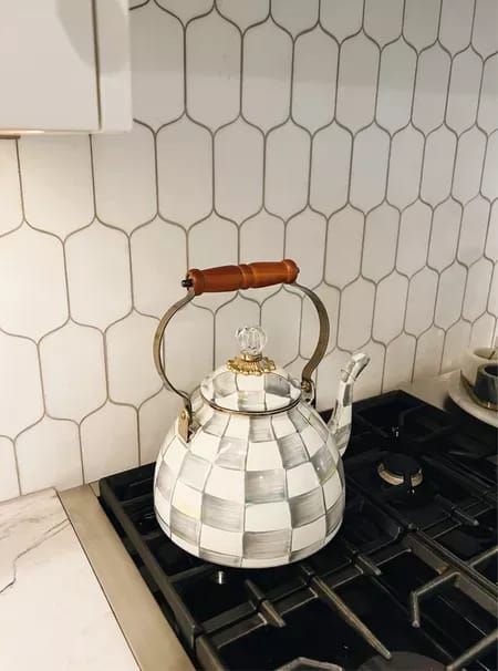 The new sterling check pattern from MacKenzie Child’s. So pretty!! Would make a lovely Mother’s Day gift! #LTKhome #LTKMothersDay Checkered Tea Kettle, Sterling Check Mackenzie Childs, Mackenzie Childs Tea Kettle, Mackenzie Childs Decor, Manly Design, Simple Kitchen Remodel, Mackenzie Childs Inspired, Mckenzie And Childs, Kitchen Finds