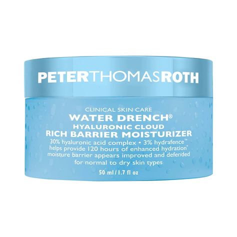 Peter Thomas Roth Water Drench, Barrier Moisturizer, Barrier Cream, Peter Thomas Roth, Skin Care Clinic, Christopher Robin, American Crew, Mario Badescu, It Cosmetics