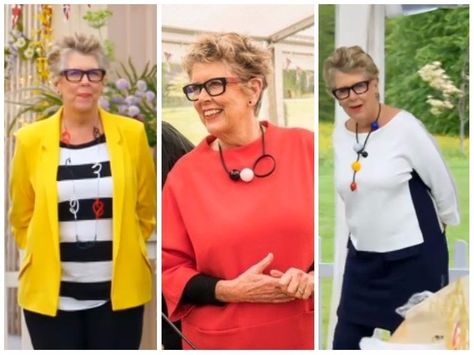 Prue Leith's Great British Bake Off Fashion Is So On Point She Has Become The Unexpected Style Queen Of 2017 | HuffPost UK Prue Leith, Rolled Up Jeans, British Bake Off, British Baking, Great British Bake Off, Bake Off, Style Makeover, Art Necklaces, Street Swag