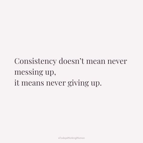 Consistency is about perseverance, not perfection. It's normal to stumble on the journey, but staying committed is what leads to success in the end. Consistency Over Perfection, Persevere Quotes, Consistency Quotes, Stop Expecting, Christian Life, Never Give Up, New Beginnings, Self Improvement, Bible Study