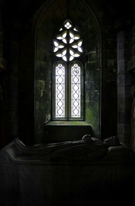 Gothic window Scotland History, Scottish Countryside, Gothic Windows, Medieval Aesthetic, Green Knight, Dark Pictures, Fantasy Castle, Gothic Architecture, Victorian Gothic