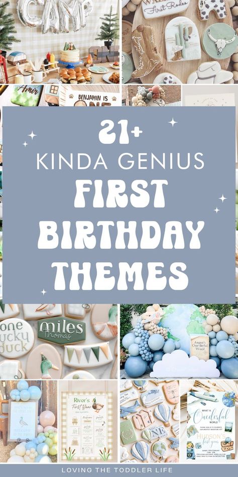 On the hunt for the cute & modern first birthday party themes for your precious babe? These super cute 1 year birthday party ideas are the PERFECT way to celebrate in style. From My Rookie Year (baseball theme) to lions, and tigers and bears - there truly is something for everyone in this round-up of the very best baby boy 1st birthday party themes for 2023! Theme For Baby Boy 1st Birthday, One Year Bday Themes, First Birthday Celebration Ideas, No Theme Birthday Party Boy, One Year Old Beach Birthday Party, Fun 1st Birthday Themes, First Bday Decoration Ideas, First Birthday Themes March, 1yr Birthday Party Ideas Boy