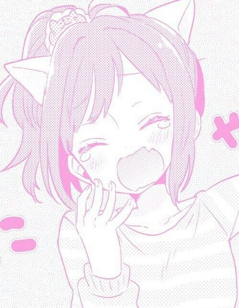 Pink Manga, Pink Anime, Kawaii Stuff, Manga Collection, Anime Cat, Art Base, Pink Art, Dark Anime, Cat Girl