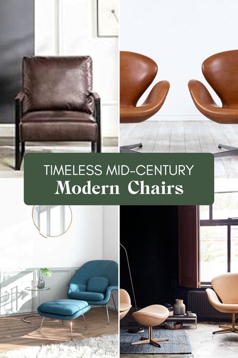 Discover the charm of iconic mid-century modern chair designs that have stylishly endured through the years. Perfect for anyone looking to infuse their space with a blend of elegance and simplicity, these chairs boast open square armrests and minimalist silhouettes. Whether you're updating your living room, adding flair to an office, or seeking comfy accents for your home, these chairs provide both convenience and style. Explore our top picks for the most sought-after mid-century modern chairs today and transform your space effortlessly. Modern Chair Living Room, Luxury Mid Century Modern, Mid Century Modern Chairs, Cesca Chair, Wassily Chair, Swan Chair, Bear Chair, Chair Design Modern, Chair Designs