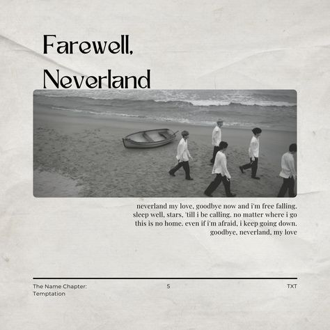 Farewell Neverland Txt Lyrics, Farewell Neverland Txt Wallpaper, Txt Temptation Aesthetic, Txt Temptation Farewell, Farewell Neverland Txt, Neverland Txt, Txt Lyrics Wallpaper Aesthetic, Temptation Farewell, Txt Lyrics