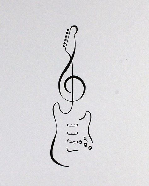 Music Guitar Tattoo, Notes Tattoo, Music Notes Drawing, Guitar Tattoo Design, Music Doodle, Music Notes Tattoo, Tattoo Music, Music Note Tattoo, Note Doodles