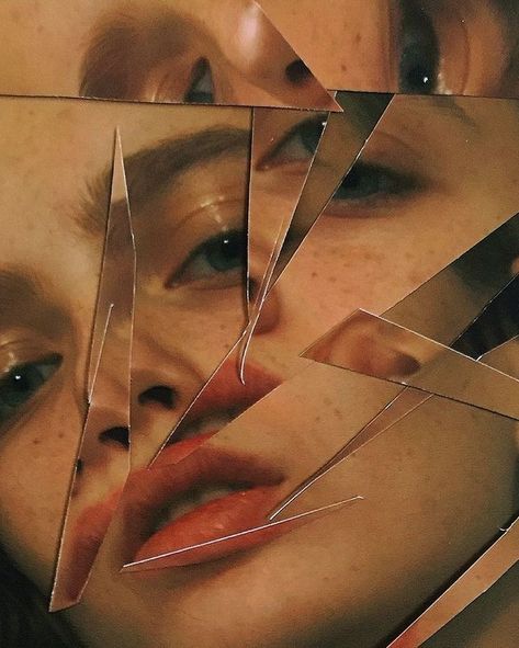 Rosanna Jones, No Ordinary Girl, A Level Photography, Reflection Art, Mixed Media Photography, Photography Subjects, Face Photography, Gcse Art, Broken Glass