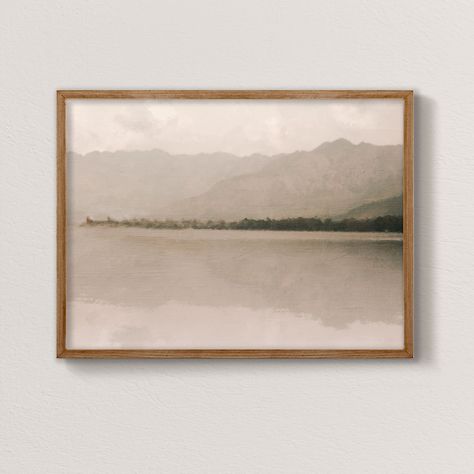 Muted Landscape Photography, Muted Landscape Painting, Mountain Lake Painting, Neutral Landscape Painting, Lake Landscape Painting, Muted Landscape, Yosemite Art, Neutral Landscape, House Artwork