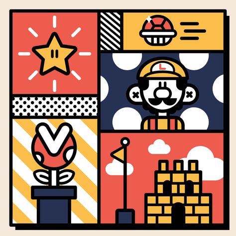 Super Mario Illustration, Mario Illustration, Procreate Ipad Tutorials, Mario Fan Art, Ipad Tutorials, Super Mario Art, Mario Art, Mario Party, Art Challenge