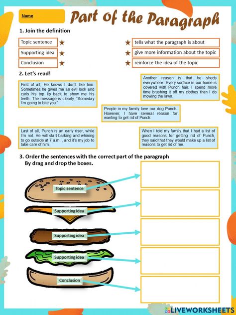 Paragraph interactive worksheet for 11 Parts Of A Paragraph, Narrative Paragraph, Paragraph Structure Worksheet, Writing A Paragraph Worksheet, Paragraph Writing Worksheets For Grade 5, Five Paragraph Essay Organizer, Paragraph Writing Worksheets, Paragraph Writing Activities, Paragraph Worksheets