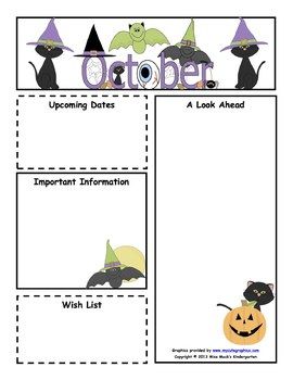 October Monthly Newsletter Template - Customizable October Newsletter Template, Class Newsletter Template, October Newsletter, Kindergarten Newsletter, Preschool Director, Class Newsletter, Monthly Newsletter Template, Preschool Newsletter Templates, Preschool Newsletter