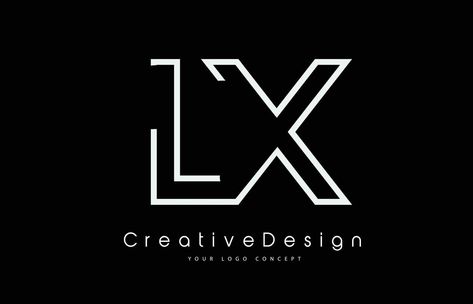 LX L X Letter Logo Design in White Colors. Letter L, Logo Design Free, Vector Logo Design, Letter Logo Design, White Color, Logo Concept, Logo Design Creative, Letter Logo, Diy Canvas