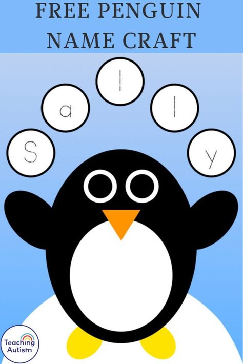 I’m so excited to share this free penguin name craft with you! I love doing a penguin theme in our classroom during winter.. And what could be cuter than a little penguin craft to go along with it!? P Is For Penguin Craft, Penguin Name Craft, Penguin Printables Free, Winter Name Crafts Preschool, Penguin Activities For Toddlers, Penguin Art Preschool, Penguin Classroom Theme, Polar Bears Preschool, P Is For Penguin