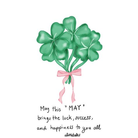 🍀Welcome May 🍀 I wish this month bring luck , success , and happiness for all of you #welcomemay #alittletales #goodluck #luckyflower #cloverflower Welcome May, Success And Happiness, Clover Flower, May I, Good Luck, Bring It On, Flowers