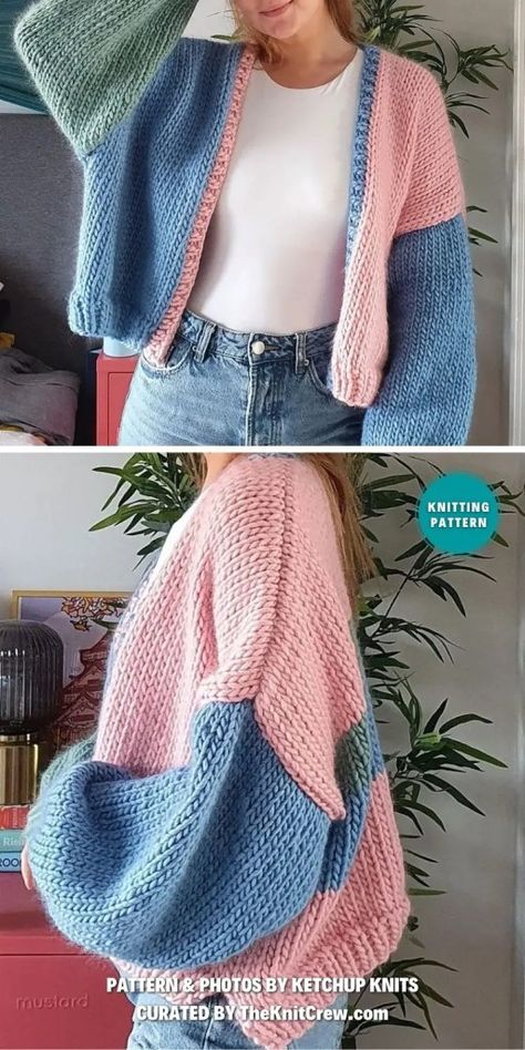 Knitting Scheme, Knit Jacket Pattern, Chunky Sweater Pattern Free, Chunky Cardigan Pattern Knit, Beginner Knit Cardigan, Cable Knit Cardigan Pattern, Cardigan Pattern Free, Knitting Pattern Chunky Cardigan, Everyday Chunky Knit Cardigan