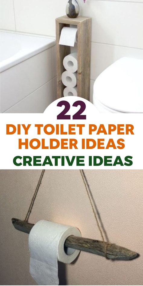 Elevate the style of your bathroom with inventive DIY toilet paper holder concepts! Transform an aging wooden crate into a charming rustic storage unit for your TP or fashion a distinctive wall-mounted holder using leather straps and hooks. Customize your bathroom decor to mirror your individual taste while maintaining a neatly organized space. Explore these ideas to craft a unique and practical solution that adds character to your bathroom ambiance. Diy Bathroom Toilet Paper Holder, Ways To Store Toilet Paper In Bathroom, Small Space Toilet Paper Holder, Repurpose Toilet Paper Holder, Standing Toilet Paper Holder Ideas, Diy Toilet Paper Stand, Toilet Tissue Holder Ideas, Toilet Roll Holder Ideas, Bathroom Storage Ideas Diy