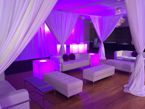 Lounge set up for tonight's event! Aviance lounge decor and rentals Vip Section Ideas, Peaceful Wedding, Vip Section, Magic Mike Live, Mocktail Party, Bat Mitzvah Themes, Mitzvah Themes, 40 Birthday, Vip Lounge