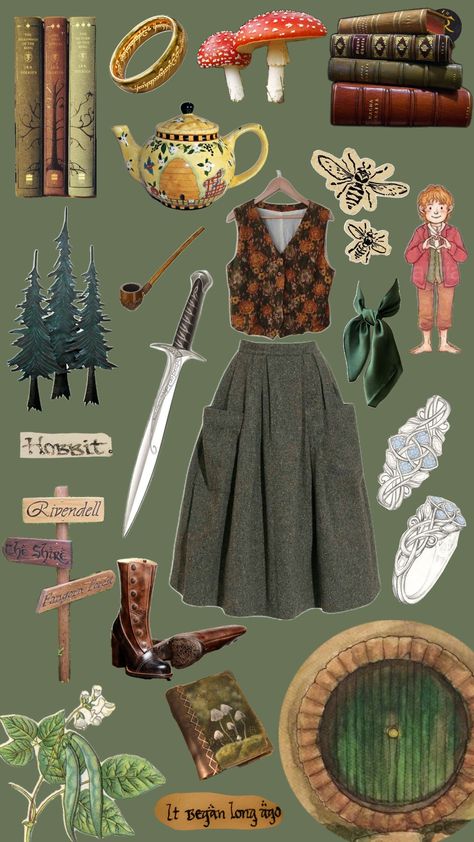 hobbit 🌿 The Hobbit Costumes, Casual Hobbit Outfit, Hobbit Core Aesthetic, Lord Of The Rings Outfits, Hobbit Aesthetic Clothes, Hobbitcore Fashion, Hobbit Outfit, Hobbit Costumes, Hobbit Fashion