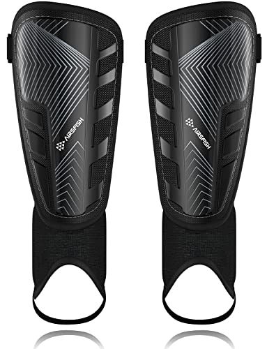 Upgraded Soccer Shin Guards for Kids Youth Adults, CE Certified AirsFish Shin Guard Sleeves Protection Gear for Boys Girls Soccer Games EVA Cushion Reduce Shocks and Injuries (Medium, Black) Soccer Shin Guards How To Wear, Shinguards Soccer, Soccer Protective Gear, Shin Guards Soccer, Basketball Knee Pads, Shin Guard, Soccer Shin Guards, Protection Gear, Arc Design