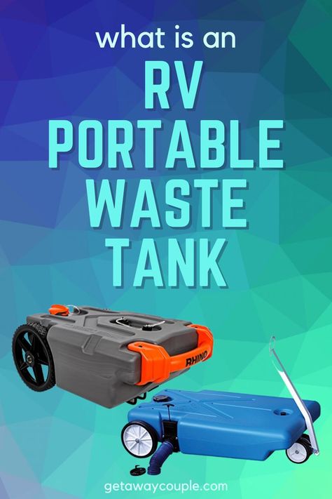 An RV portable waste tank is exactly what it sounds like. It’s an external, portable tank that exists to help you dispose of wastewater without moving your RV. When boondocking, or camping at a campground without sewer connections it gives you the ability to dump your tanks without having to break camp. Once your tank is full, simply wheel it (or drive it) to the nearest dump station and dump it like you would your camper. We give our recommendation of the best RV portable waste tank.#rvportable Rv Winterizing, Camper Repair, Waste Tanks, Camper Hacks, Dry Camping, Rv Organization, Rv Solar, Rv Repair, Rv Maintenance