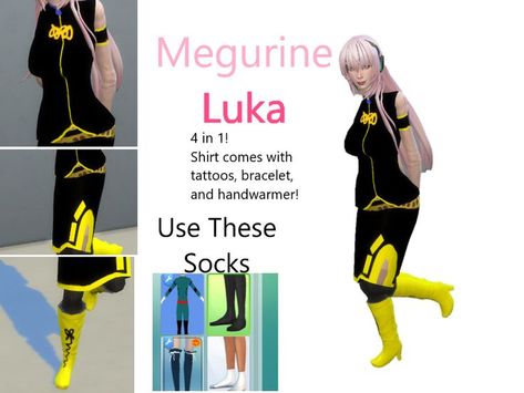 DL avalible! Los Sims 4, Luka Megurine, Cosplay Clothes, Megurine Luka, Los Sims, Sims 4 Cc Packs, Clothing Catalog, Mens Accessories Jewelry, Women Outfits