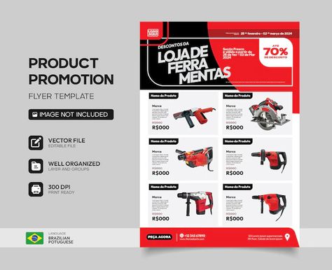 Amalyastock | Freepik Poster Idea, Tool Shop, Idea Design, Catalog Design, Flyer Template, Banner Design, Premium Vector, Poster Design, Promotion