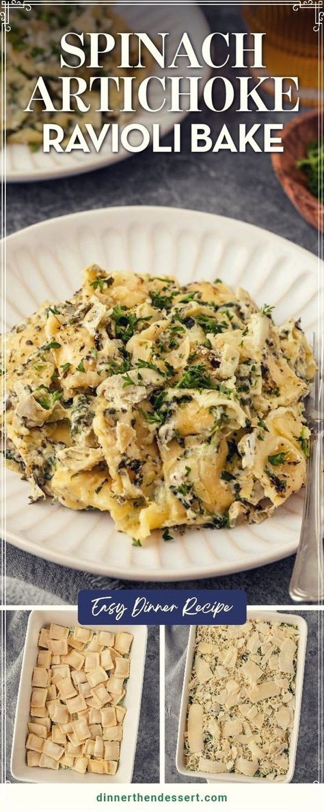 Cheese Ravioli Lasagna, Spinach Artichoke Ravioli, Frozen Ravioli Recipes, Artichoke Ravioli, Cheese Ravioli Recipe, Baked Ravioli Recipe, Budget Friendly Dinner Recipes, Artichoke Sauce, Layered Pasta