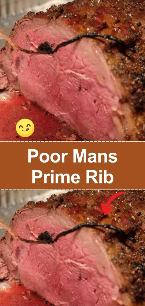 Poor Mans Prime Rib Prime Rib Recipe Easy, Grilled Prime Rib, Boneless Prime Rib Roast, Smoked Prime Rib Roast, Smoked Prime Rib, Prime Rib Roast Recipe, Traeger Grill Recipes, Cooking Prime Rib, Rib Roast Recipe