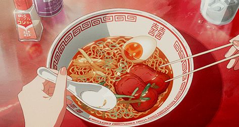 If the gentle glistening of this beautiful ramen doesn't make you cry a little, honestly who are you? 21 Photos That Prove Anime Food Looks Better Than Real Food Anime Bento, Food Artwork, Anime Gifs, Anime Food, Think Food, Kawaii Food, Anime Gifts, Food Drawing, Aesthetic Gif