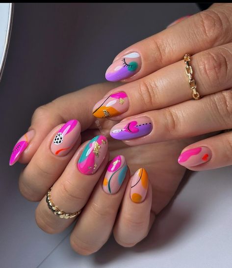 Summer Nail Ideas, Funky Nail Art, Hello Nails, Nail Techniques, Gel Nails Diy, Summery Nails, French Acrylic Nails, Cute Summer Nails, Simple Nail Art Designs